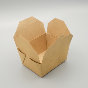Eco-Friendly Durable Kraft Paper Clasp Boxes for Fast Food Packaging