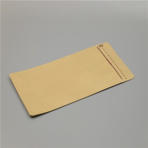 Hot Sale Custom Kraft Paper Bottom Pouch Flat Bottom Coffee Bag With Valve