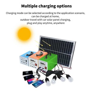 Wholeset 3W 5W 10W 15W 6V Portable mini phone charging solar lighting energy system camping