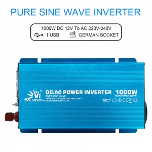 1000W 12 24 48 Volt Dc To Ac 110 220 Volt Pure Sine Wave Power Inverter