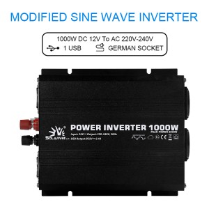 1000W DC to AC Power Inverter 12V/24V to 110V/230V Modified Sine Wave