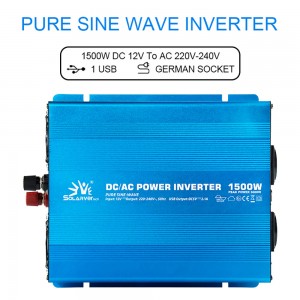 1500W 12 Volt 24 Volt 48 Volt Dc To Ac 110 Volt 220 Volt Pure Sine Wave Power Inverter