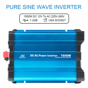 1500W 12V 24V 48V Dc To 110V 230V Ac Pure Sine Wave Power Inverter