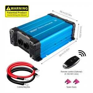 2000W 12V 24V 48V Dc To 110V 220V Ac Pure Sine Wave Power Inverter For RV