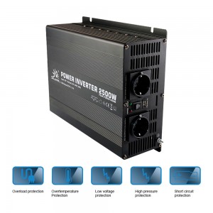 2500W DC to AC Power Inverter 12V/24V/48V to 110V/230V Modified Sine Wave