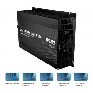 3000W DC to AC Power Inverter 12V/24V/48V to 110V/230V Modified Sine Wave
