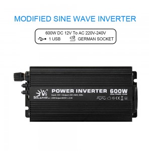 600W DC to AC Power Inverter 12V/24V to 110V/230V Modified Sine Wave