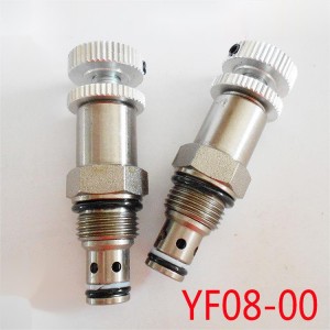 Valvola di pressione dell'olio di sicurezza con regolazione della pressione YF08-00