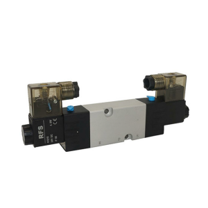 Plate-connected double electric control reversing solenoid valve