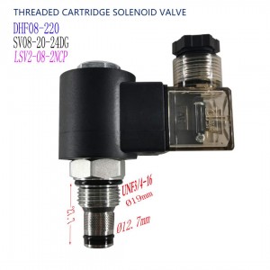 Electromagnetic valve hydraulic SV08-20 thread is inserted with electromagnetic pressure maintaining valve DHF08-220 battery oil drain valve