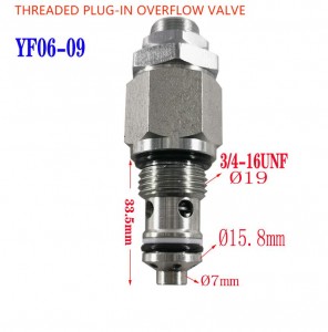 Hidravlični prelivni ventil Navojni vtični ventil za regulacijo tlaka Ventil Ročno nastavljiv RV10.08 Prelivni ventil z neposrednim delovanjem