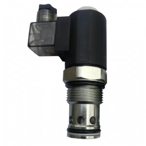 La vàlvula solenoide hidràulica SV16-20 està roscada amb una vàlvula de manteniment de pressió electromagnètica DHF16-220 normalment tancada AC220V.