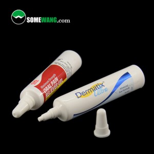 10ml 15ml white tube with offset ptining with long nozzle 2 layer PE tube