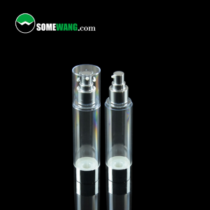 20ml 30ml 50ml 80ml 100ml Cosmetic Clear Silver Airless Lotion Serum Pump bottle with pump sprayer