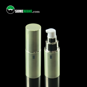 Best luxury green color AS/MS aluminum airless bottle 18ml cosmetic