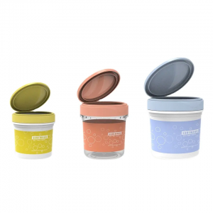 8oz 16oz 20oz Empty Plastic Pp Cosmetic Cream Jar Packaging With Lock Flip Cap Custom Colors