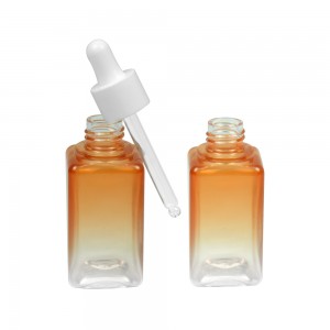 Wholesale 50ML PETG Dropper Square Bottle Sets Empty Serum Toner Bottles PETG Heavy Skincare Containers Packaging