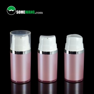 Custom Color 2022 New Design  50ML Acrylic Cosmetic Replaceable Refillable Plastic Airless Pump Bottle For Hair Treatment