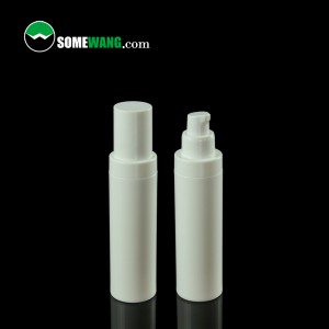 plastic pp white 20ml 30ml 40ml 50ml airless lotion pump bottle for cosmetic emulsion essence
