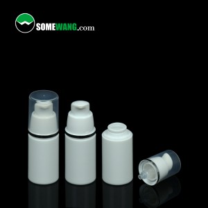 15ml white airless bottle PP airless pump bottle