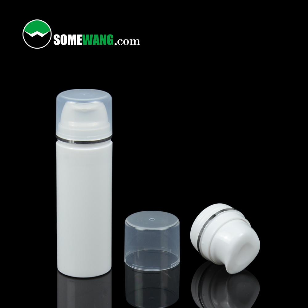 Free sample 30ml 50ml 80ml 100ml 120ml 150ml cosmetic packing white pp serum airless vacuum container bottle for skin care lotion cream