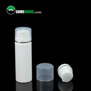 Eco Friendly White Pp Plastic Skin Cosmetic Packaging Container Serum Lotion  30ml 50ml 80ml 100ml 120ml 150ml Airless Pump Bottle