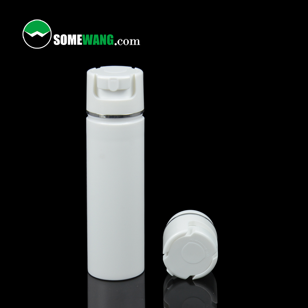 Custom airless spray bottle 30g 50g 80g 100g 120g 150g white PP plastic cosmetic lotion face cream airless pump bottle