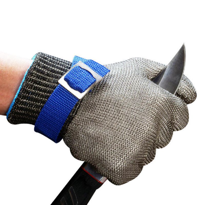 Stainless Steel Wire Metal Gloves Safety Working Men Level 9 Anti Cut Resistant Protective Hand 316