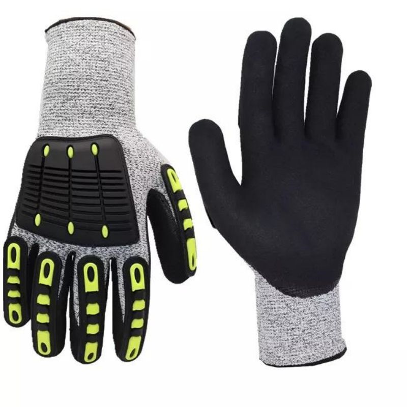 Work Gloves for Mechanic Working Construction Industrial Cut Resistant Protection Safety Impact