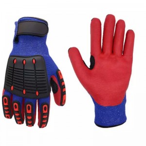 Fekitari Yakakwirira Impact Chekuchengetedza Magirovhosi CE EN388 4544EP Nitrile TPR Mechanic Gloves