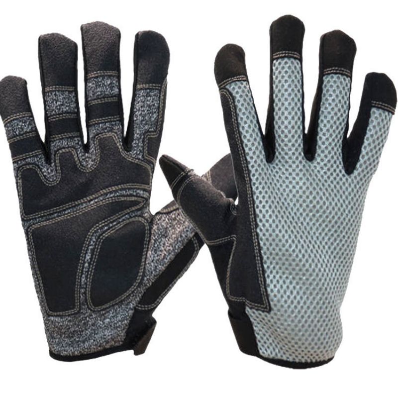 Wholesale Heavy Industry Anti Cut Resistant Men Protective Hands Mechanical Microfiber Safety Work Gloves