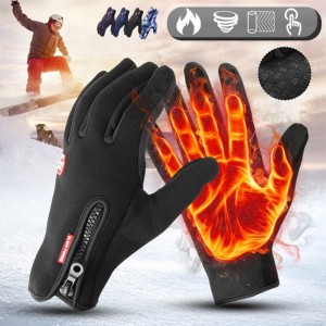 Wholesale Winter Warm Touch Screen Cycling Motorcycle Outdoor Other Sports Gloves In Black Racing Gloves