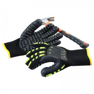 Γάντια ανθεκτικά στην κρούση TPR Protective Mechanic Απορρόφηση κραδασμών Βιομηχανικά γάντια εργασίας