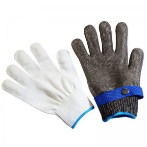 Kovové rukavice z nerezové oceli Drátěné kovové rukavice Bezpečnost pracující muži Úroveň 9 Ochranná ruka odolná proti proříznutí 316