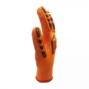 ニトリル安全手袋作業用ホット販売ヘビーデューティ TPR 石油およびガス鉱業耐衝撃性耐カット性