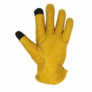 Leer sweishandskoene vir werk hoë kwaliteit swaardiens industriële TPR anti-impak snybestande veiligheid