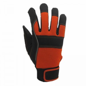 Mechanic Gloves Customize  Industrial Light Duty Palm Padded Anti Vibration Cut Work Safety Hand