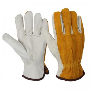 Шкіряні рукавички для зварювання промисловості Робочі чоловіки Коров'яча шкіра Зварювальник Захисні садові рукавички