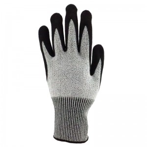 Pracovné bezpečnostné rukavice pre mužov úroveň 5 odolné proti prerezaniu priemyselné elektrické ochranné nitrilové potiahnuté mechanické proti prerezaniu