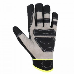 Safety Mechanic Gloves Customize Assembling Industrial Light Duty Palm Padded Anti Vibration Cut Work