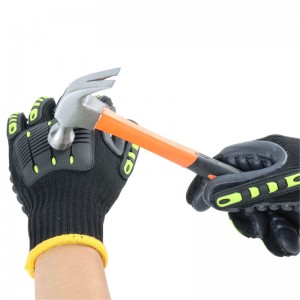 Impact Resistant Gloves TPR Protective Mechanic Shock absorption Industrial Working Gloves