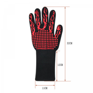 Household Kitchen Microwave Cooking BBQ Barbeque Baking Silicone Oven Heat Resistant Gloves