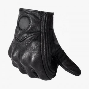 Winter Warm Black Leather Outdoor Touch Screen Other Sports Full Finger Motorcycle Cycling Racing Gloves