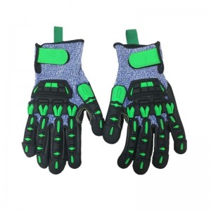 男性用安全作業手袋カスタム構造保護TPRメカニックアンチカットインパクトハンド