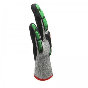 Oil Field Impact Resistant Gloves Nitrile Dipped Industrial Level 5 Construction Hand Safety Work
