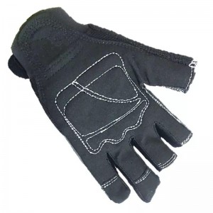 Индустриални механични ръкавици Синтетична кожа Неплъзгащи се отворени с три пръста Топли зимни работни