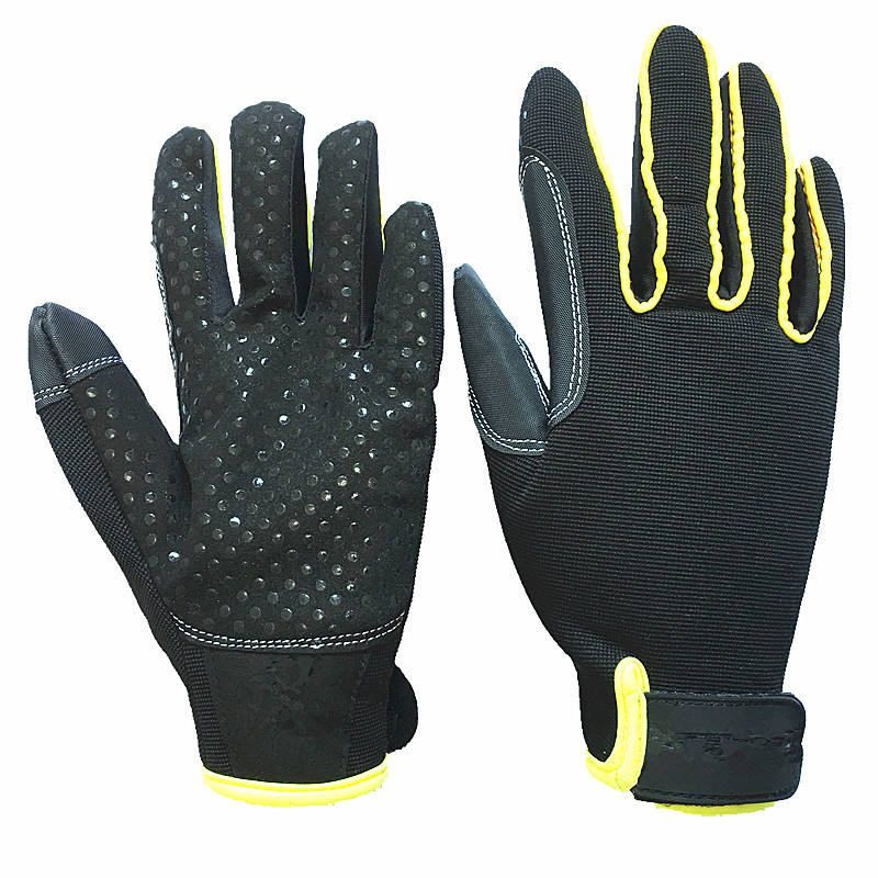 Mechanic gloves protective  Good grip hand work safety wholesale iron high performance durable