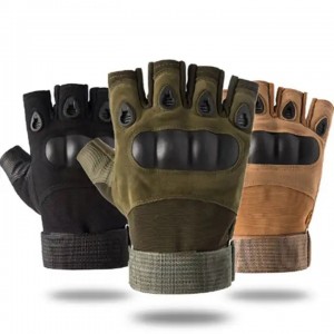 Тактычныя пальчаткі Цвёрдыя пальчаткі, ударопрочные, Пешыя прагулкі, Стральба, Спорт на адкрытым паветры, guantes Combat Half Finger Glove