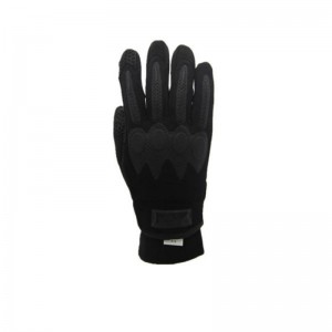 Black protective mechanic working gloves for mechanical engineer