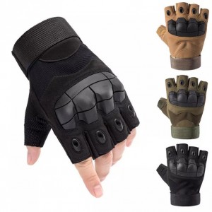 Tactical Gloves Half Finger Hard Knuckle Fingerless  Climbing Outdoor Sport Workout Hunting Shooting Combat